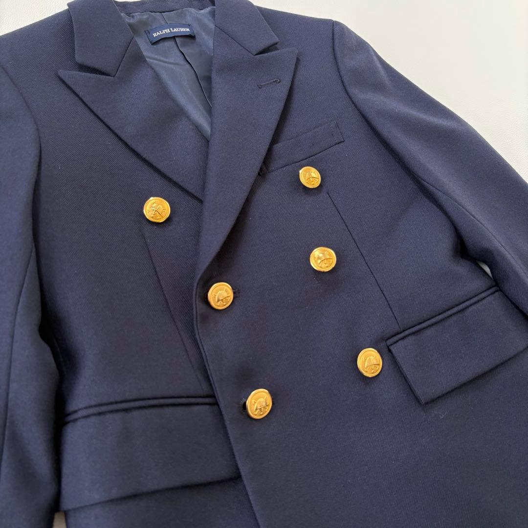 極美品✨ラルフローレン キッズ フォーマルスーツ 4点セット120 紺 金ボタン