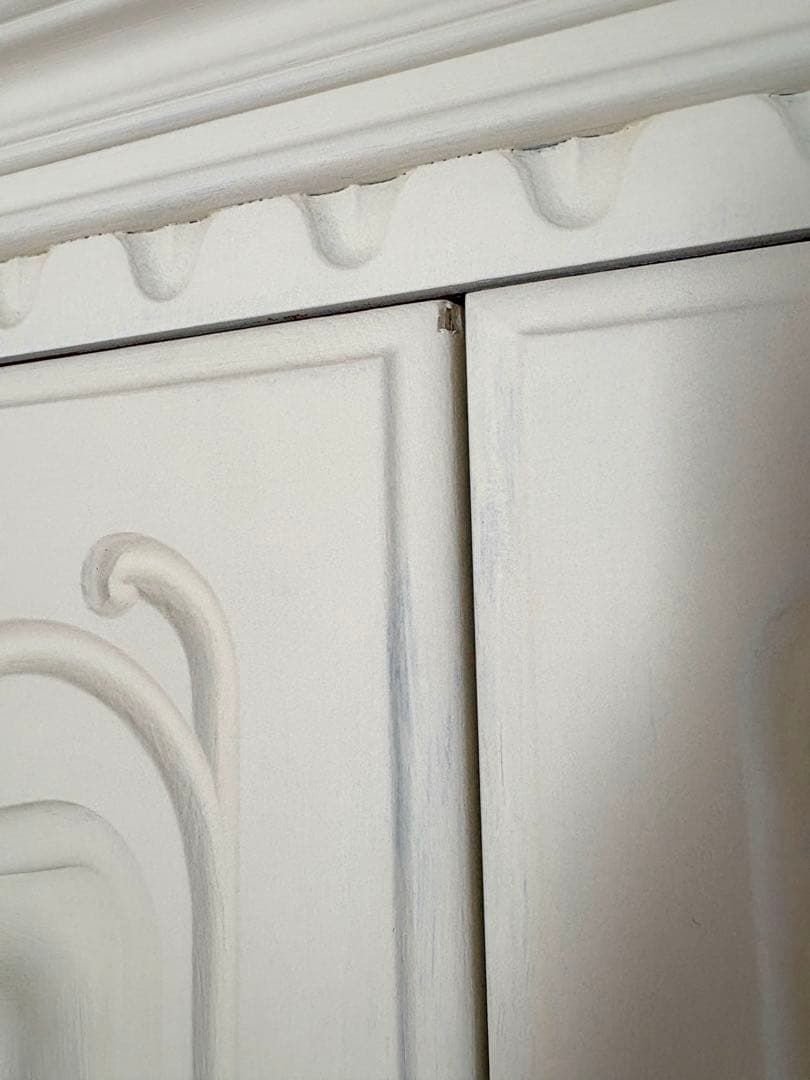 s*s様 【リメイク家具】洋風 婚礼タンス 姿見付き オフホワイト ミルクペイン