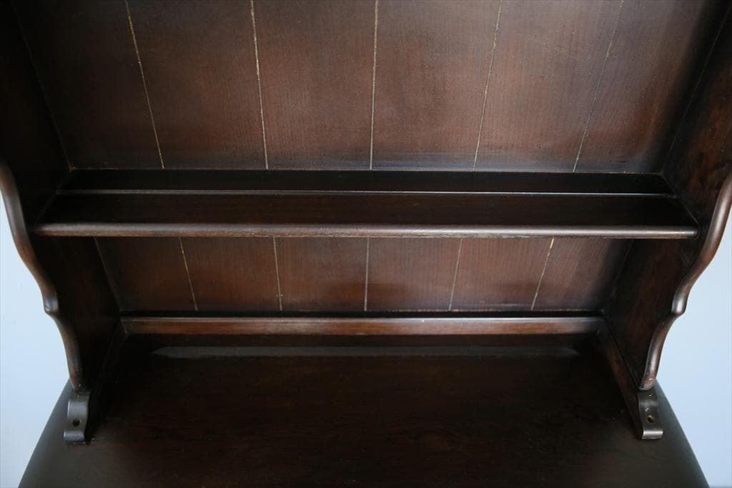 英国アンティーク木製キッチンキャビネット/食器棚/飾り棚サイドボード(91-17