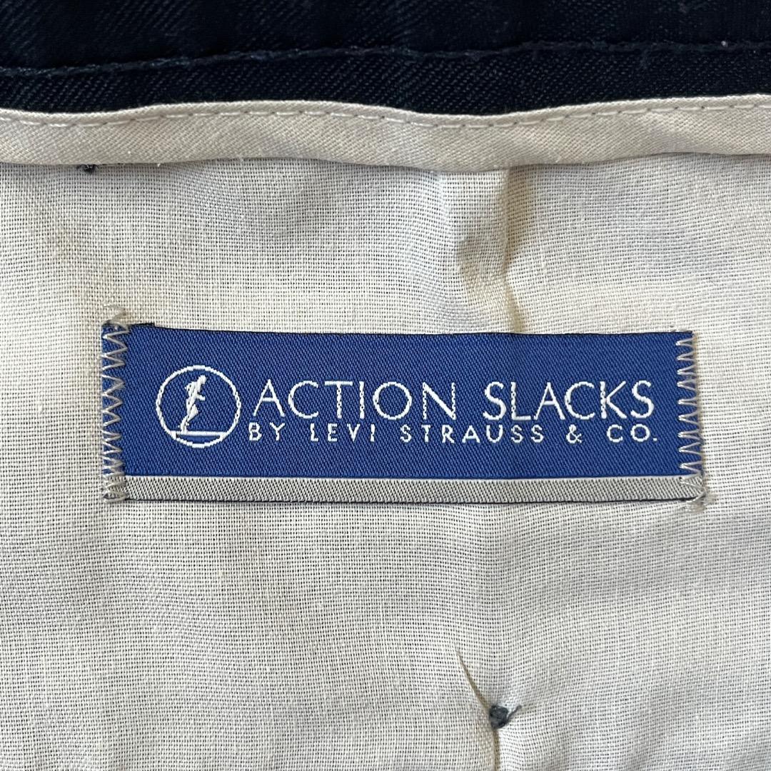 リーバイス アクションスラックス ボトム W34 00s 古着 紺 17783