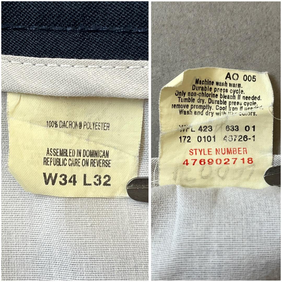 リーバイス アクションスラックス ボトム W34 00s 古着 紺 17783