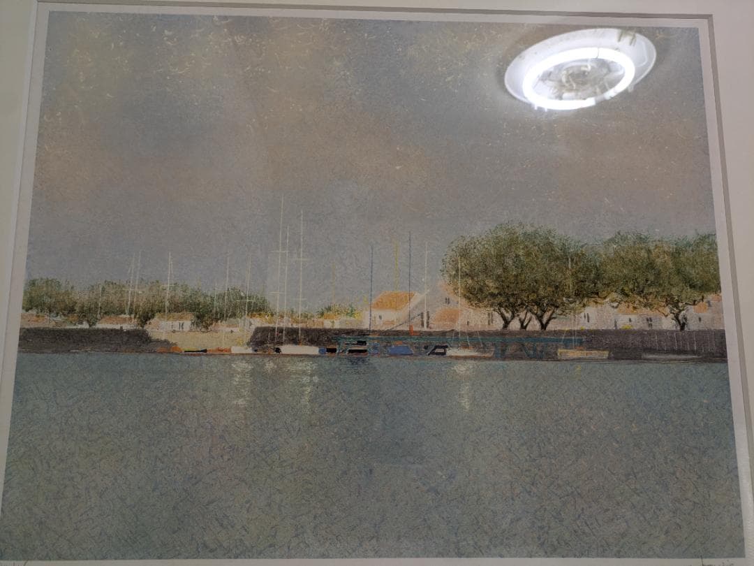 アンドレ・ブーリエ 「港のきらめき」 リトグラフ 74/115 限定115 真作