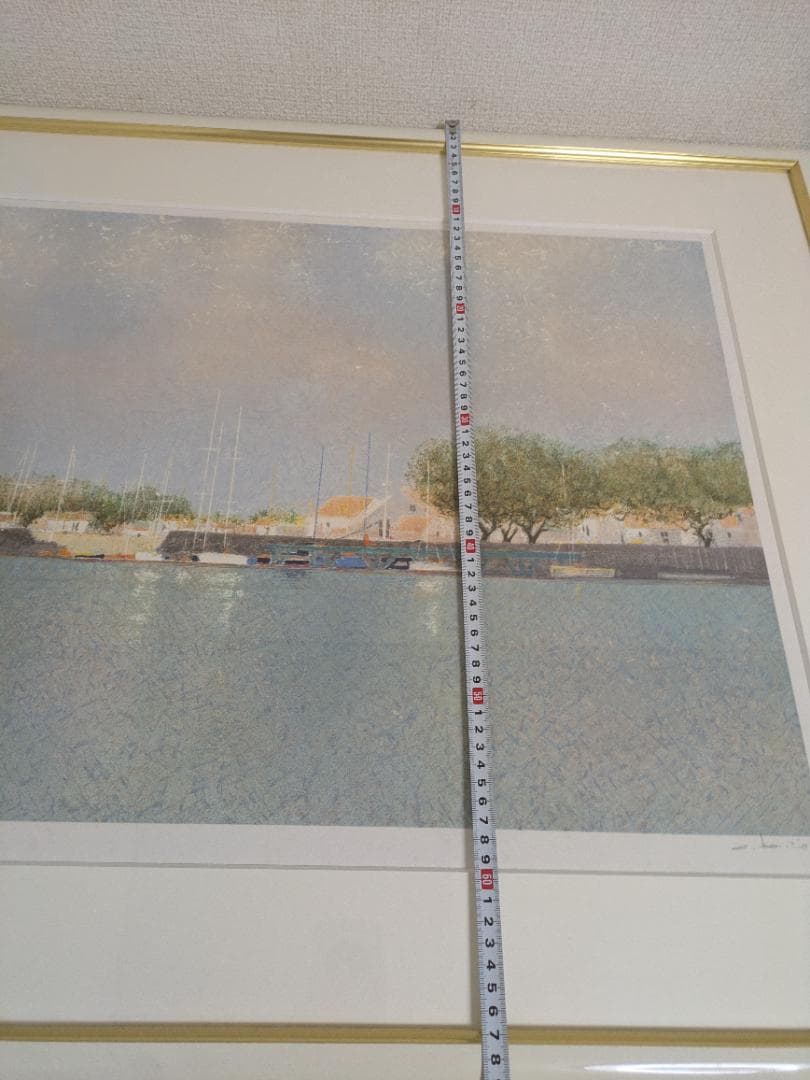 アンドレ・ブーリエ 「港のきらめき」 リトグラフ 74/115 限定115 真作