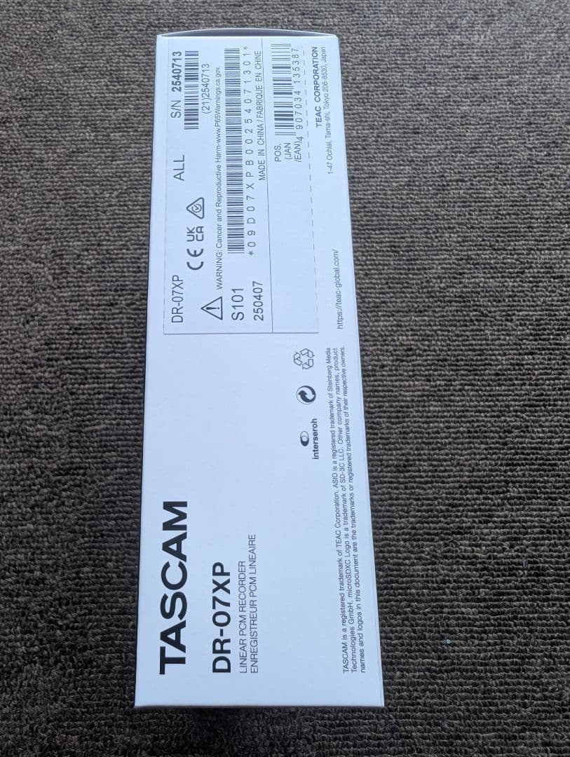 TASCAM DR-07XP ポータブルレコーダー