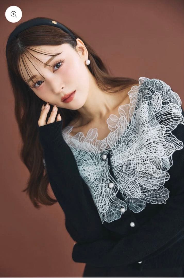 【新品未開封】 poláura レースフリルカーディガン