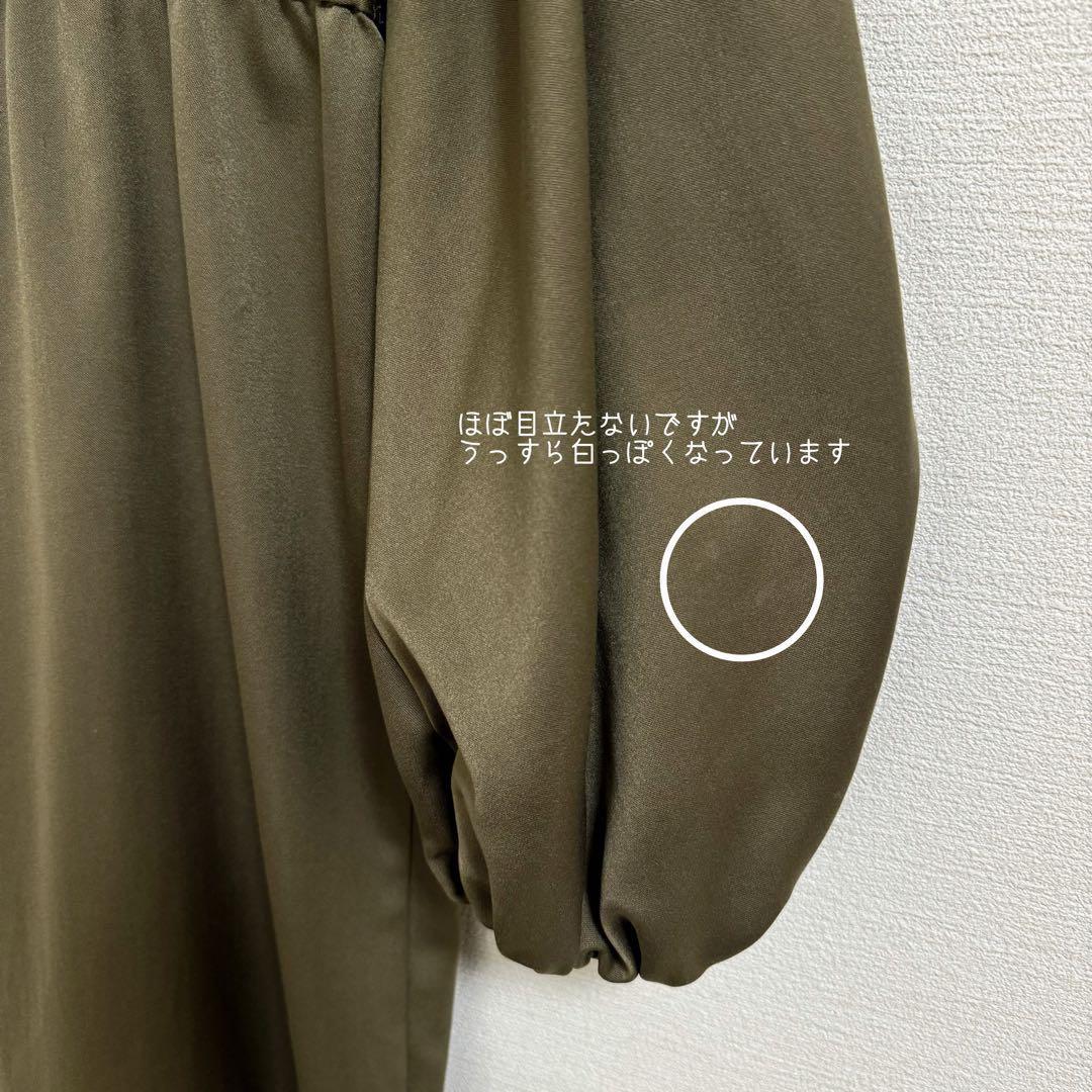 louren pintack sleeve dress M カーキ オケージョン
