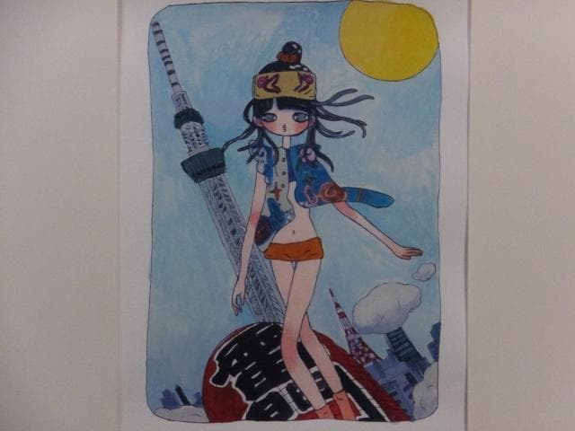 現代アート タカノ綾　直筆サイン『雷門の提灯に乗ってやって来る』1205D