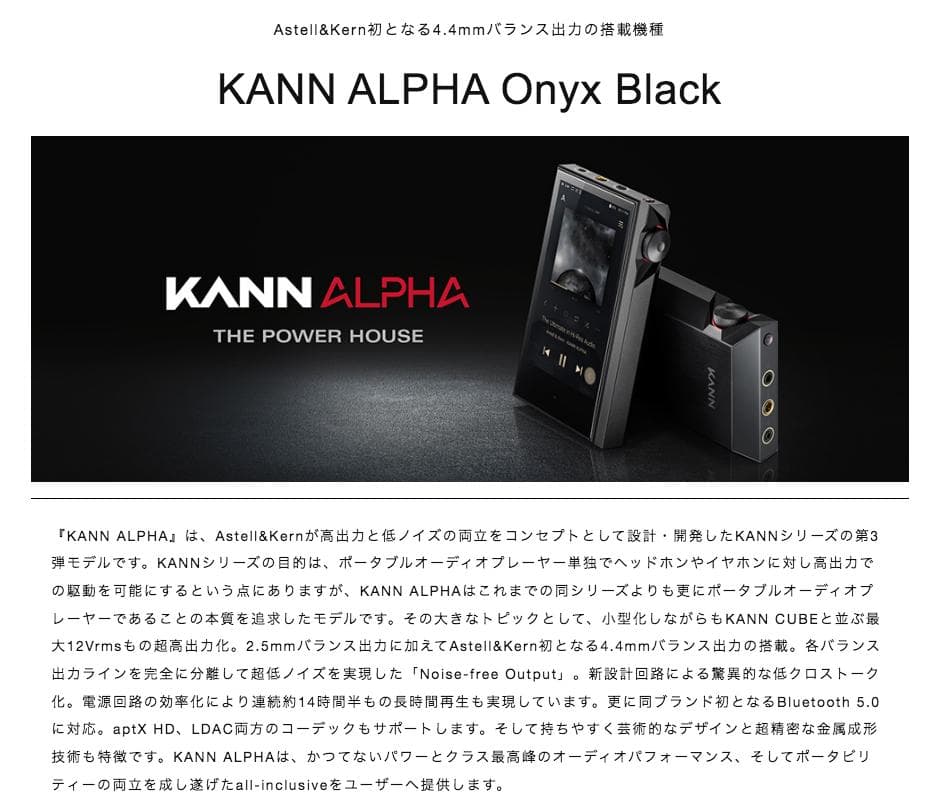 Astell&Kern KANN ALPHA + 別売 純正ケース