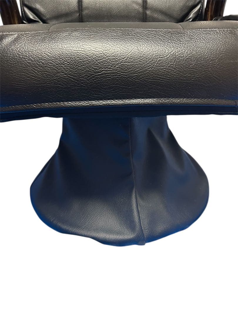 合皮張りリクライニングチェア　回転式座椅子