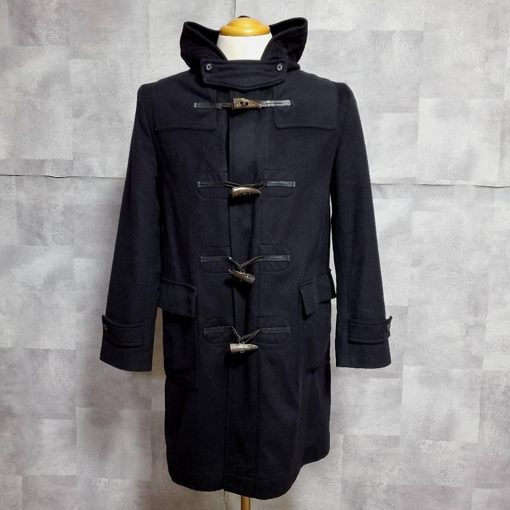 マッキントッシュ M カシミヤ ウール ダッフルコート 黒 英国製 36 フード