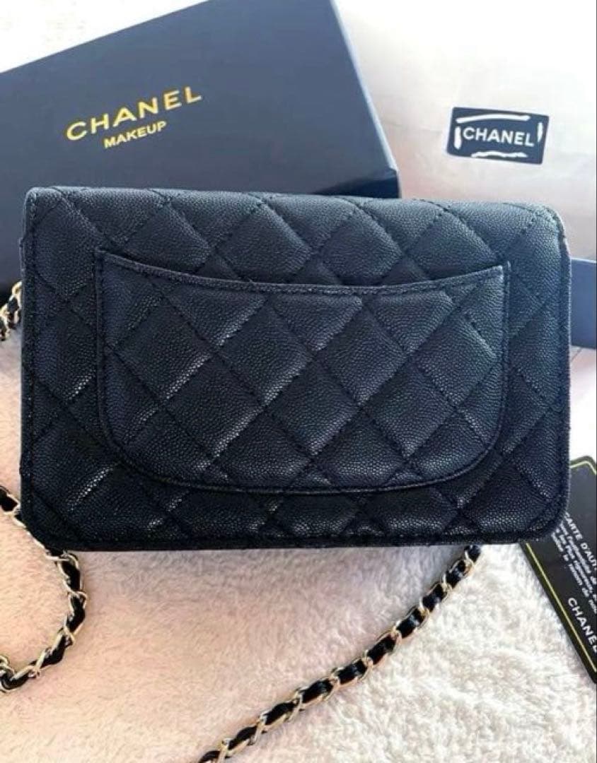 新品✨CHANEL チェーンウォレット ブラック ショルダーバッグ ノベルティ
