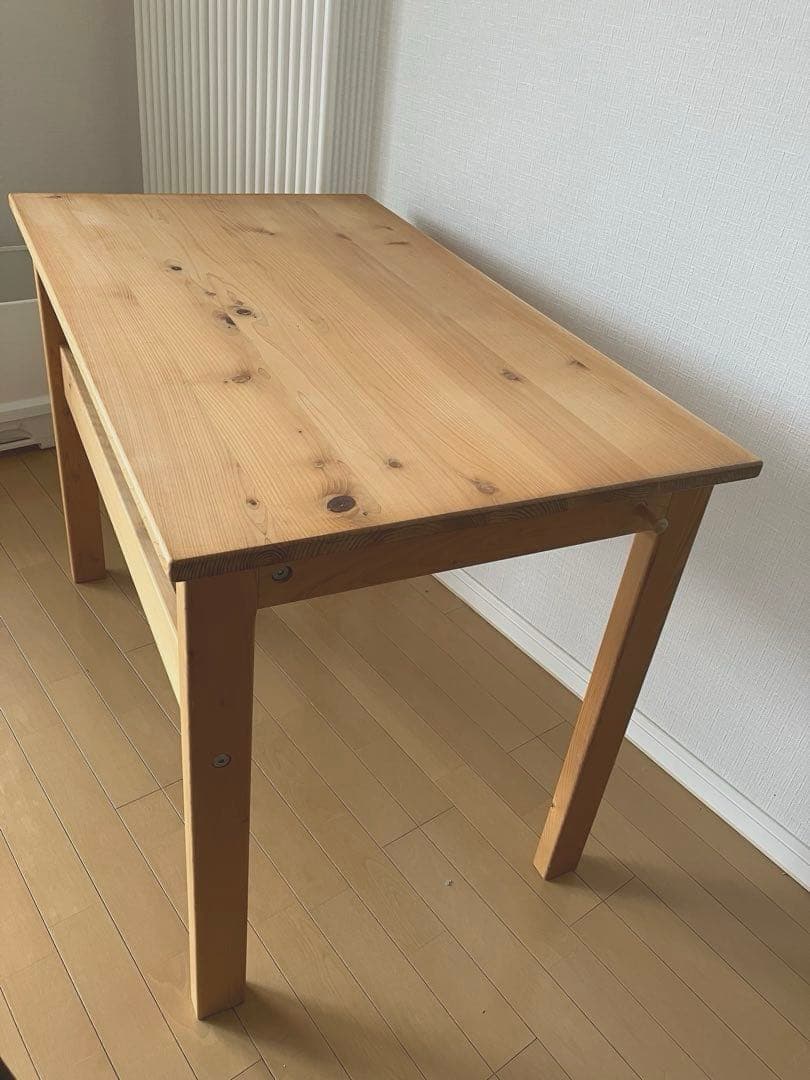 manmaruキシル　机　XYL　無垢ひのき　４本脚　Mサイズ