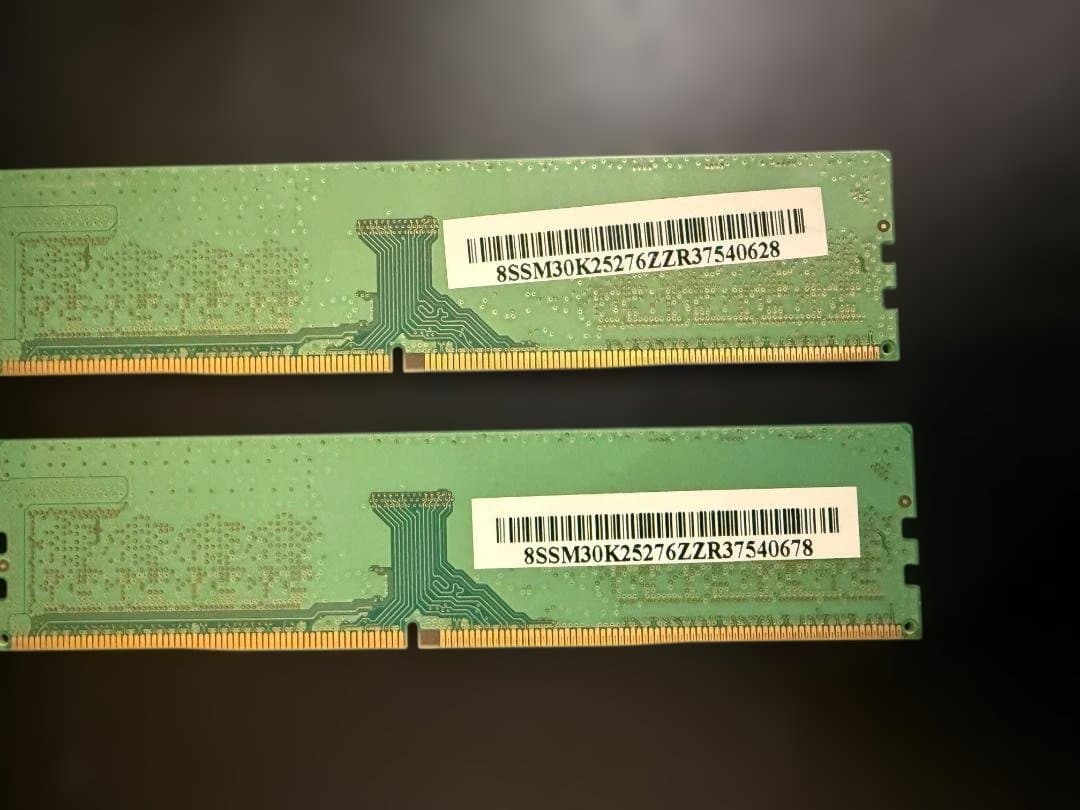 Samsung 8GB DDR4 2400MHz メモリ×２