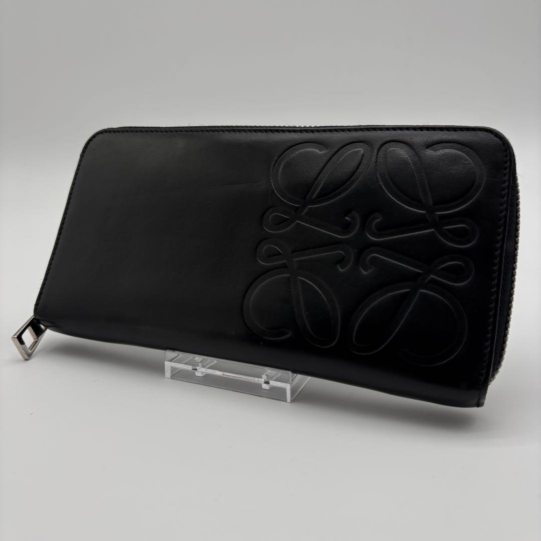 LOEWE アナグラム 長財布 レザー レディース メンズ ロゴ型押し