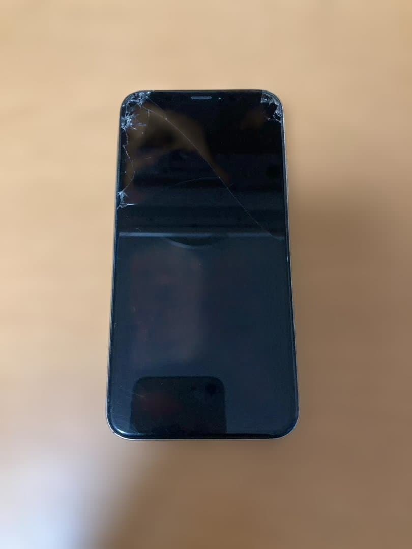 iPhoneX 64GB SIMフリー ジャンク 背面ガラス剥がれ 内部露出あり