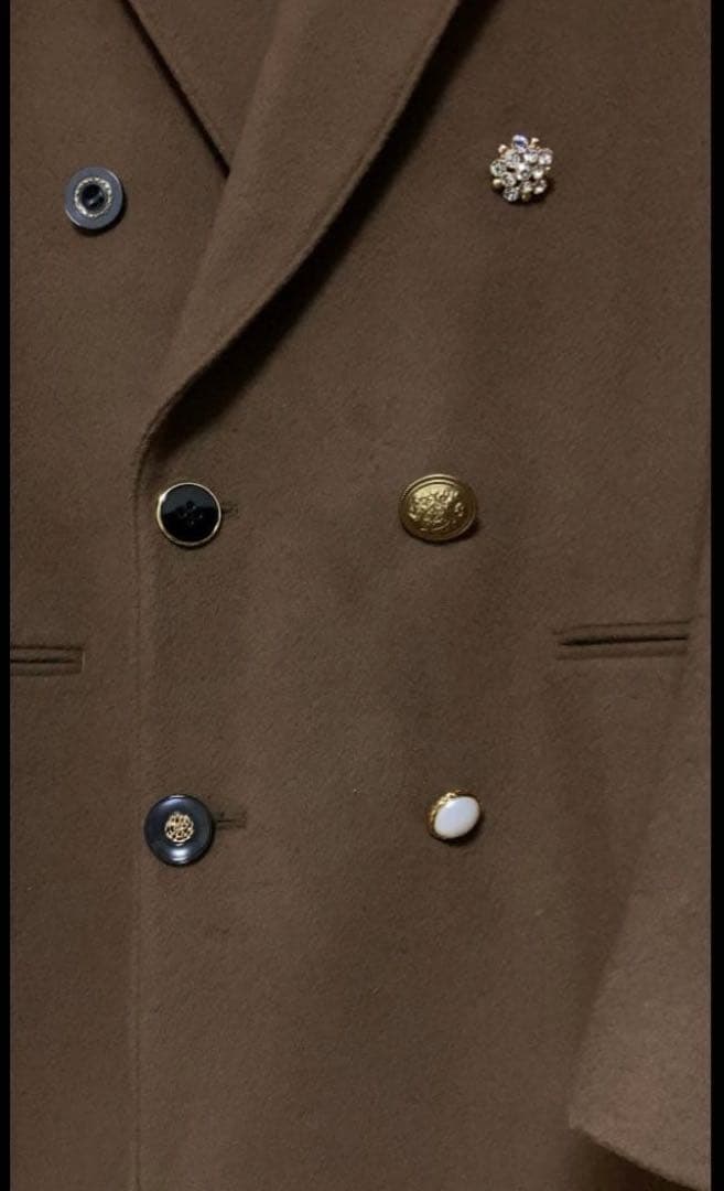 AMERI UND EMBELLISH PAPA JACKET Mサイズブラウン