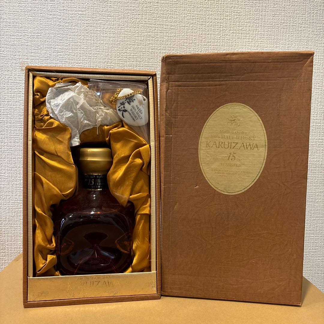 メルシャン 軽井沢 貯蔵15年 100％モルト ウイスキー 箱/替栓付 未開封