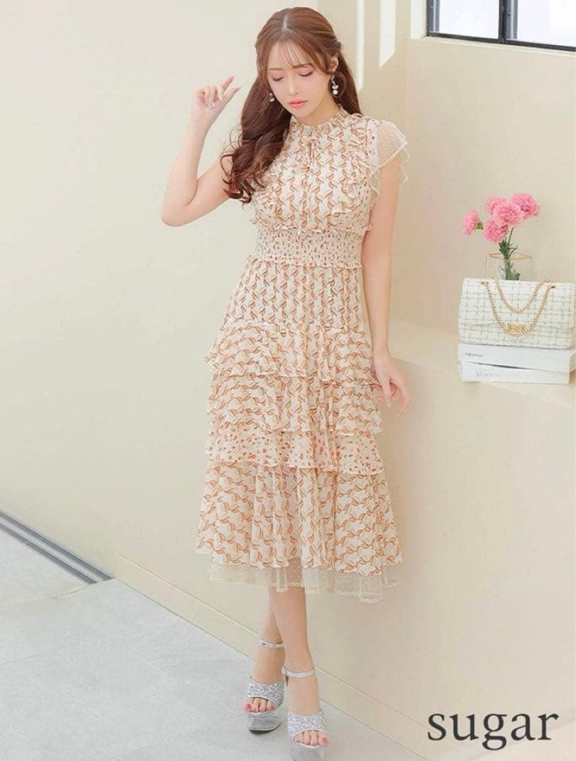 Settan セッタン キャバドレス　ERUKEI エルケイ　ミディ　フリル