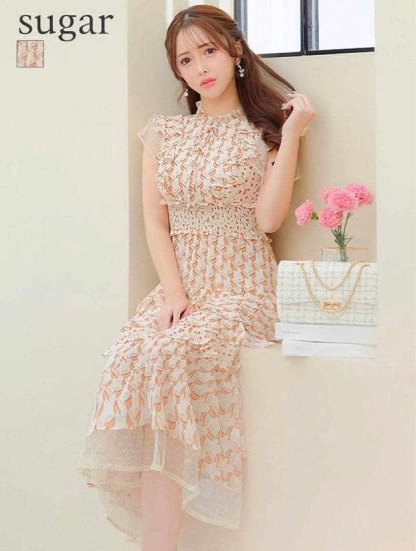 Settan セッタン キャバドレス　ERUKEI エルケイ　ミディ　フリル