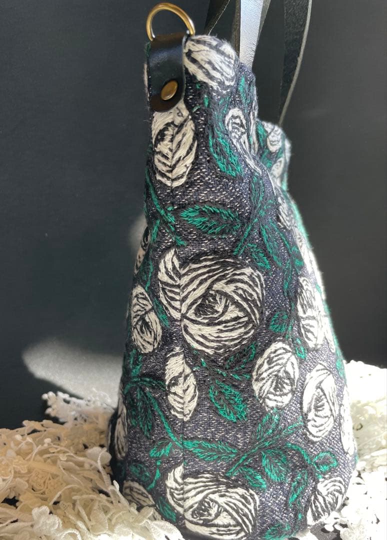 ミナペルホネン　rosy 丸底バッグ　ハンドメイド♪