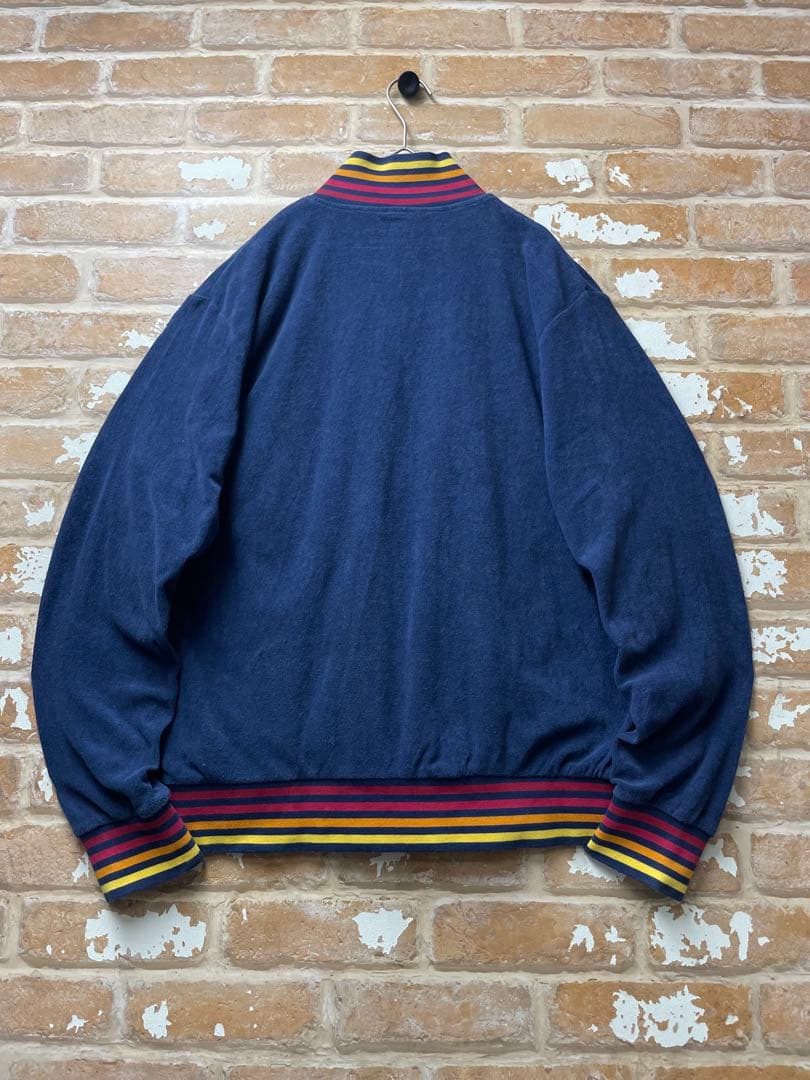 00s NIKE ナイキ　トラックジャケット　パイル地　y2k ネイビー　刺繍