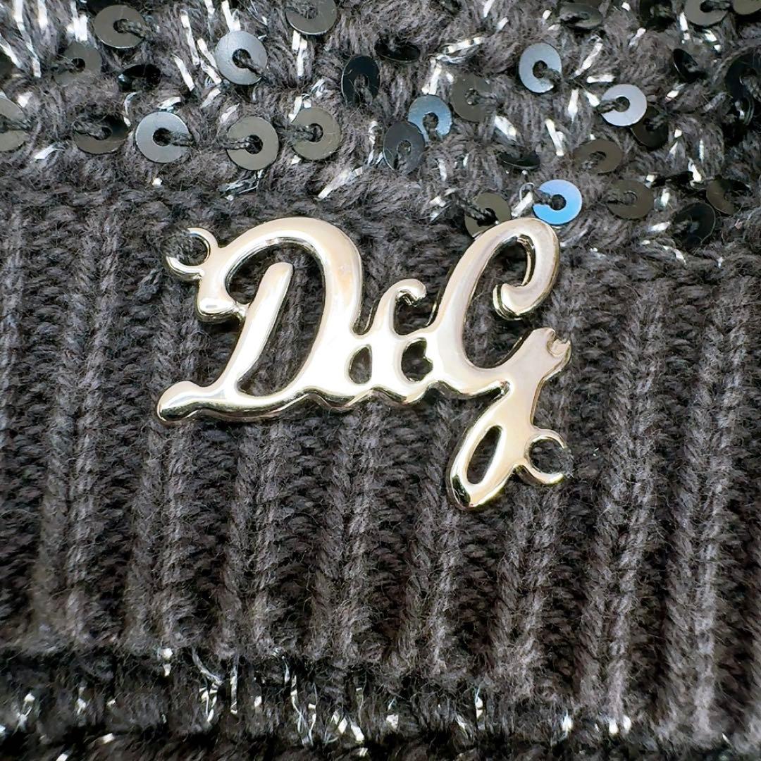 【極美品】D&G ドルチェ＆ガッバーナ キャスケット S グレイ系 スパンコール