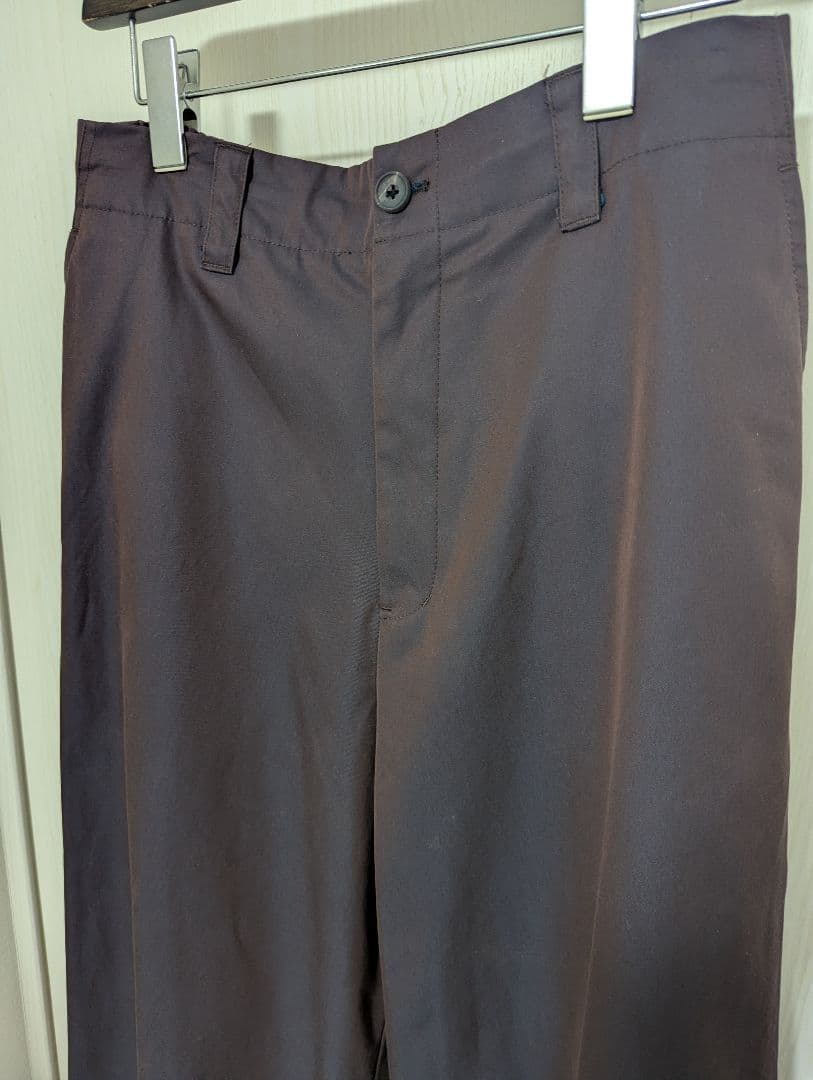 メゾンスペシャル 120/2/2 ギャバジンバギーワイドパンツ 1 チャコール