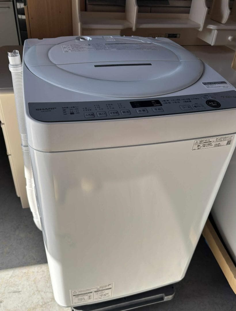 SHARP 全自動洗濯機 7.0kg2021年製 分解クリーニングUsed/美品