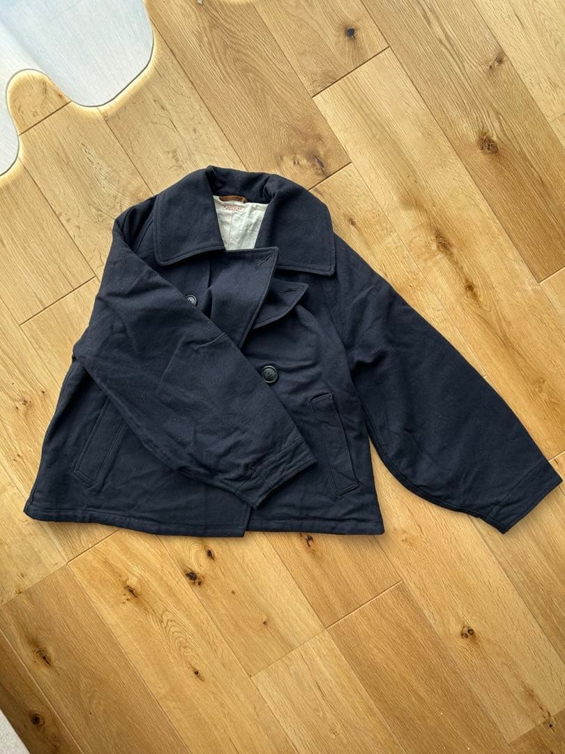 キャピタル　ネイビー コットン混紡 テーラードジャケット