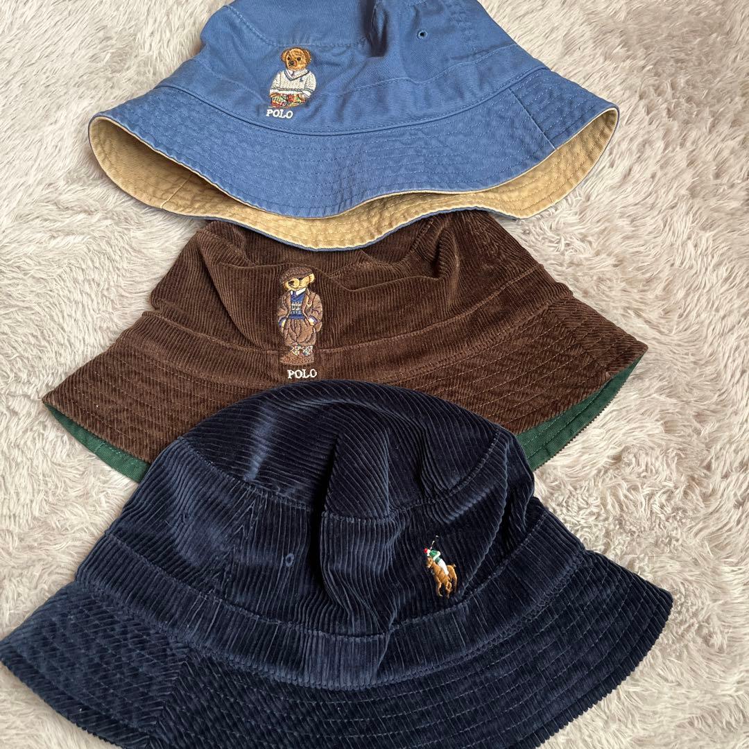 ポロキャラクター刺繍バケットハット3点セット