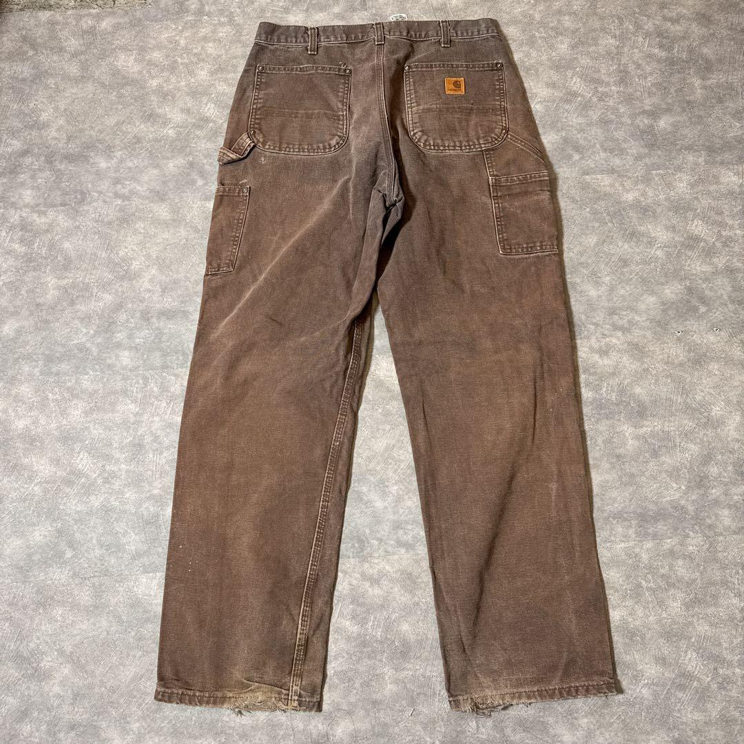 な*ぎ様 カーハート B136 ダブルニー ペインターパンツ ボロ 34×34