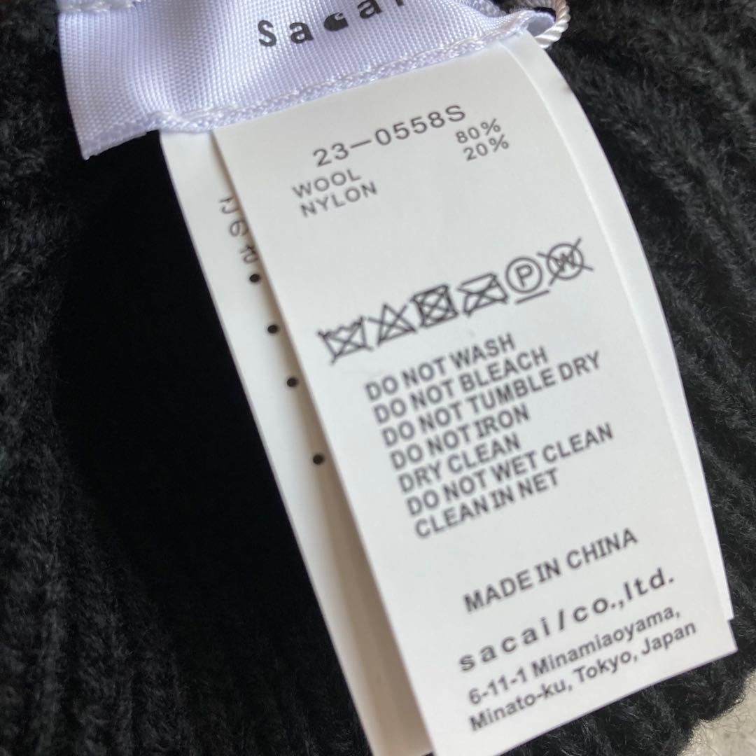 Sacai x Carhartt WIP ブラック ニット帽