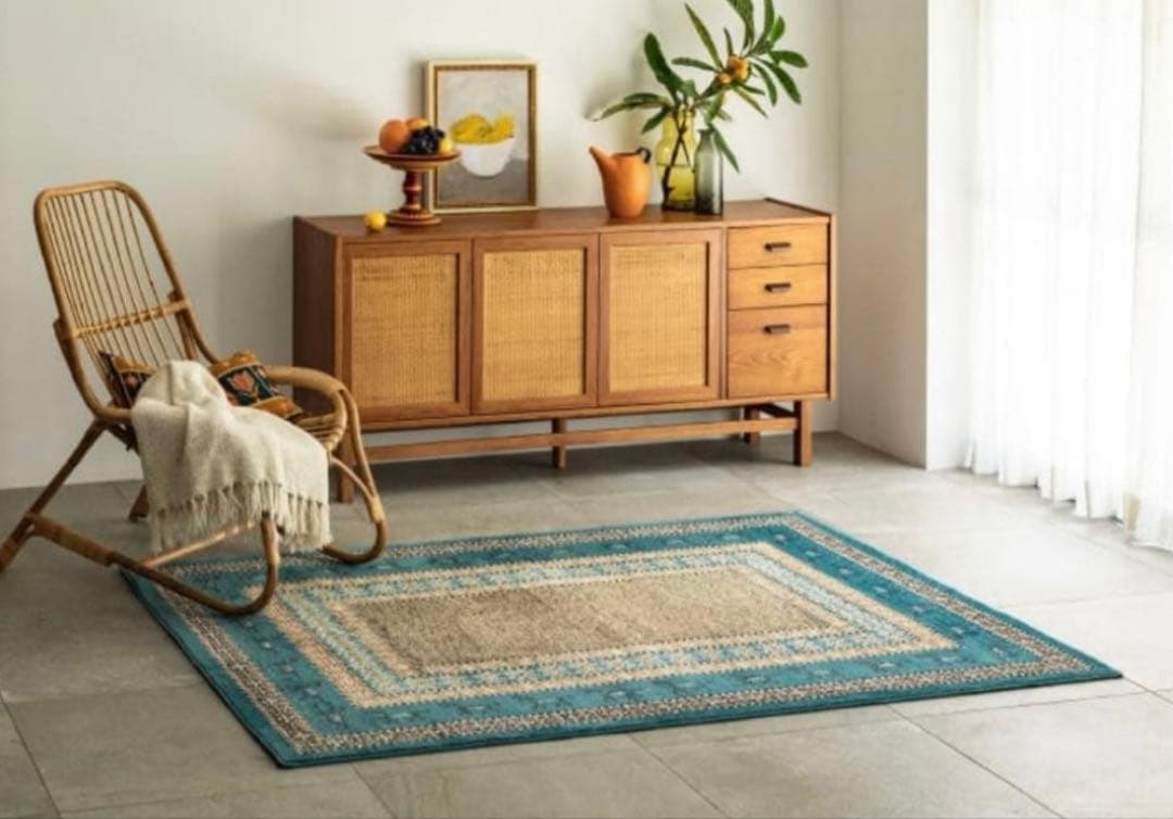 unico CLEVE (クリーブ) パイル ラグ グリーン　140×200