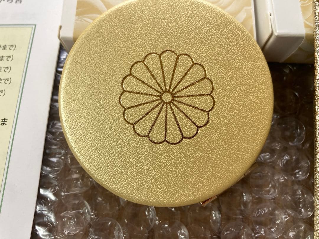 皇居 長財布 コンパクトミラー　ゴールド 金2点セット新品