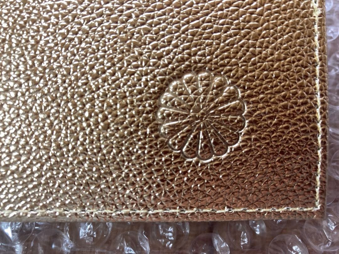 皇居 長財布 コンパクトミラー　ゴールド 金2点セット新品