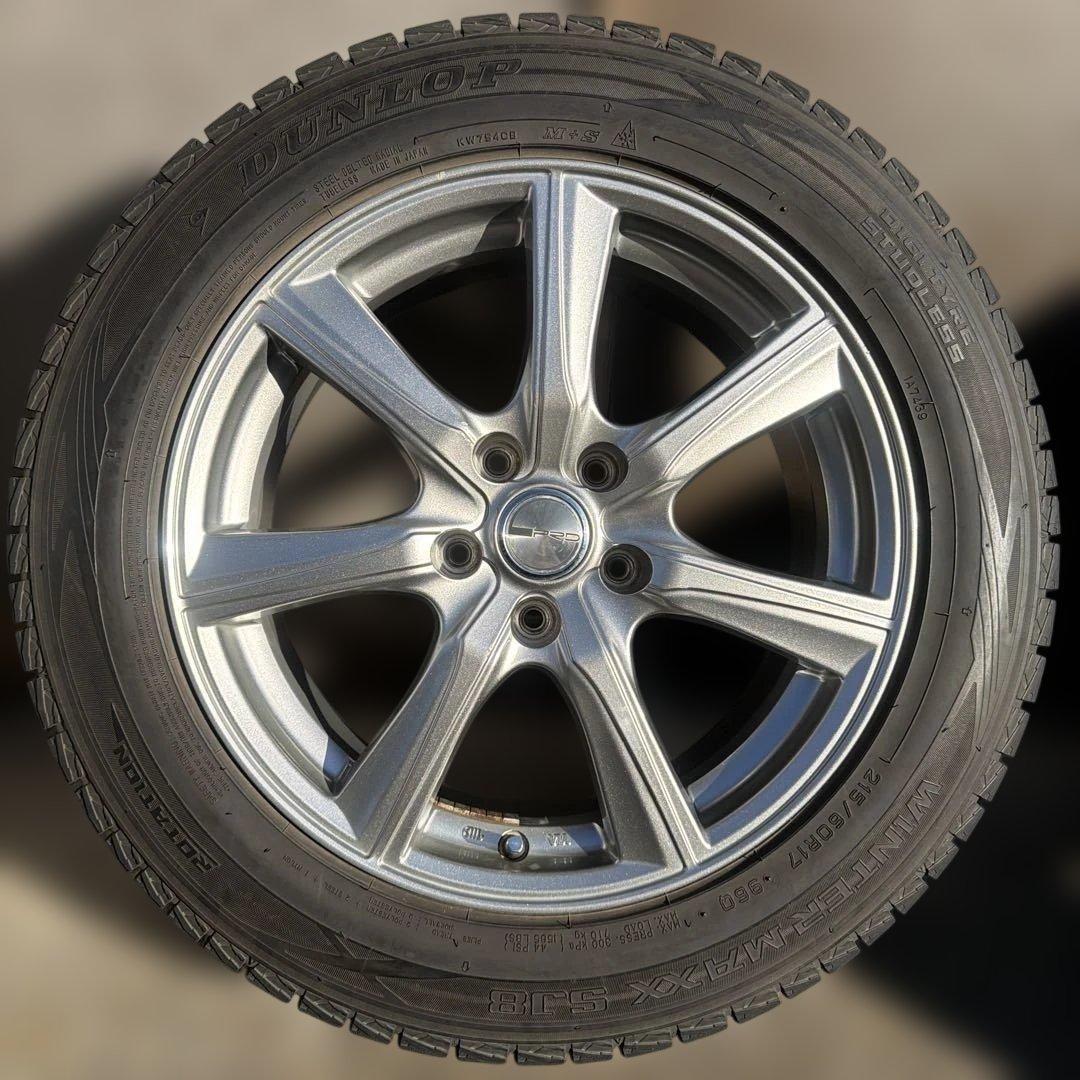 3927 215/60R17 ダンロップ スタッドレス タイヤ ホイール