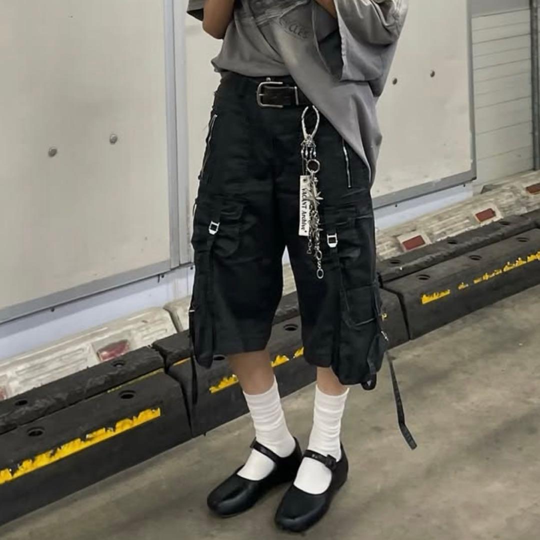 acne studios カーゴ　ダメージ加工　ハーフパンツ