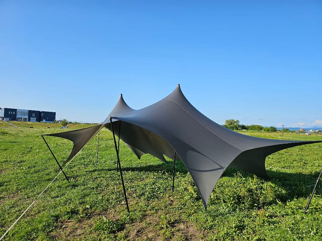 ARBI products　#フレキシブルタープ　グレー　ストレッチ　タープ