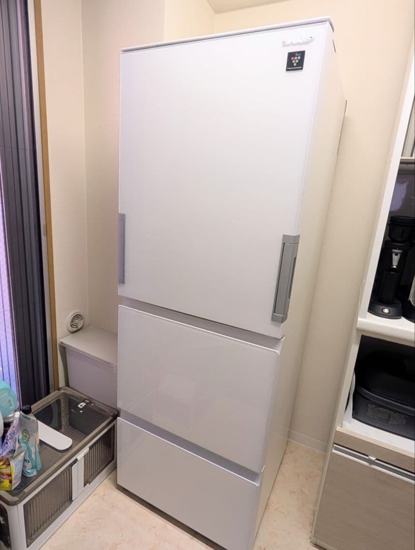 【送料込】 SHARP シャープ 冷蔵庫 SJ-GW35F-W 350L 両開き