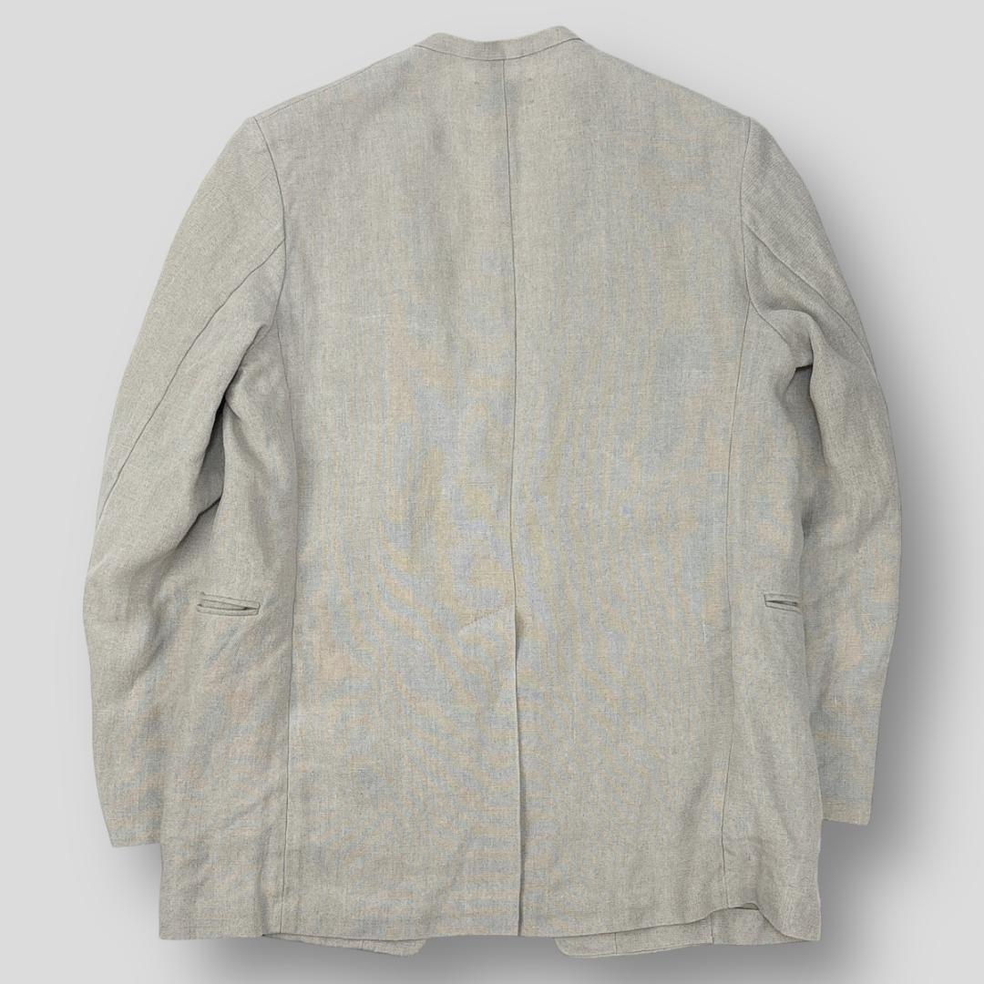 美品 ATON 23SS LINEN OXFORD ノーカラージャケット 02