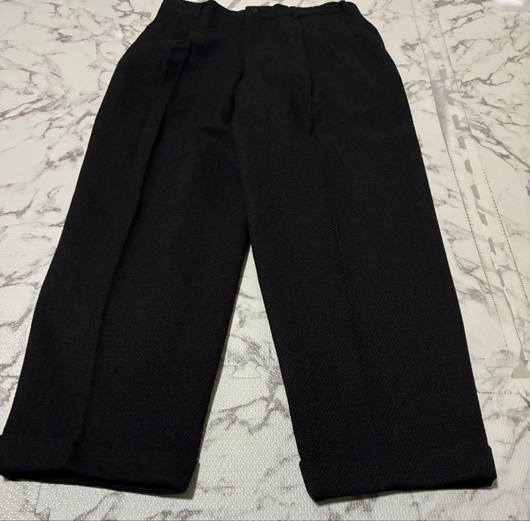 k*n様 ★COMMEdesGARCONSブラック ボトムスウールスラックス L