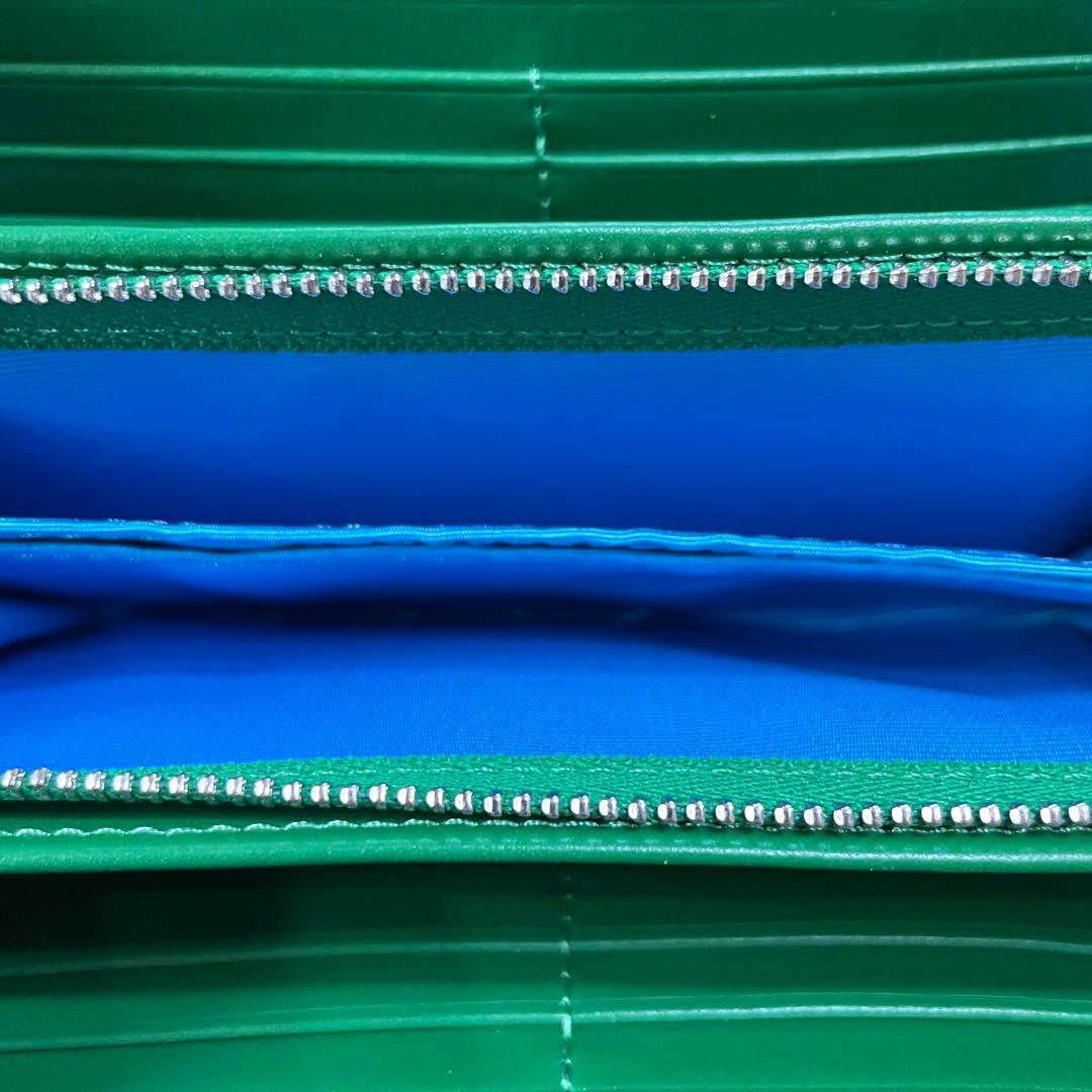 【未使用品】ALBEROBELLO 刺繍デザイン 長財布 グリーン