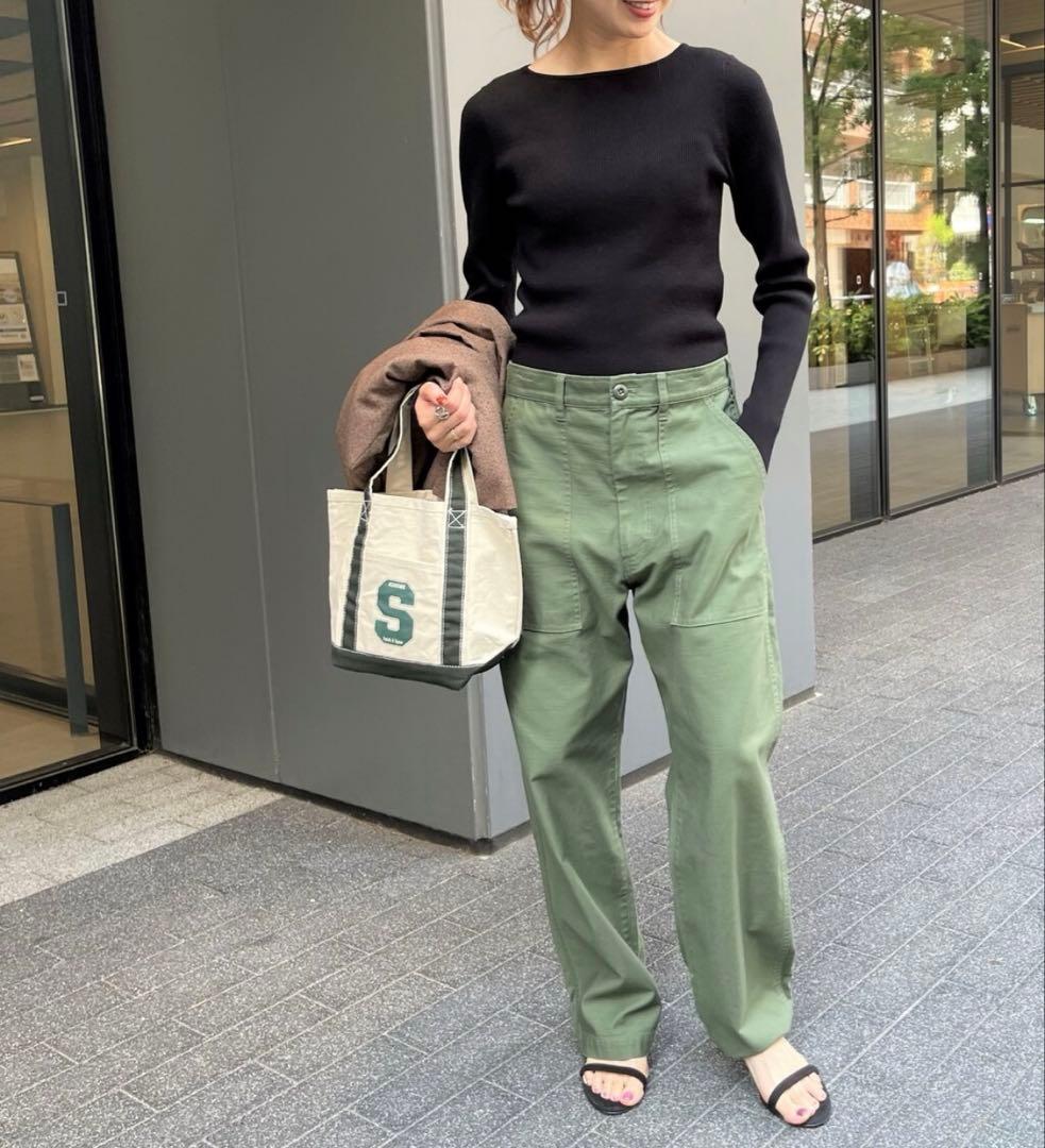 Spick and Spanルーズベイカーパンツ 40カーキ