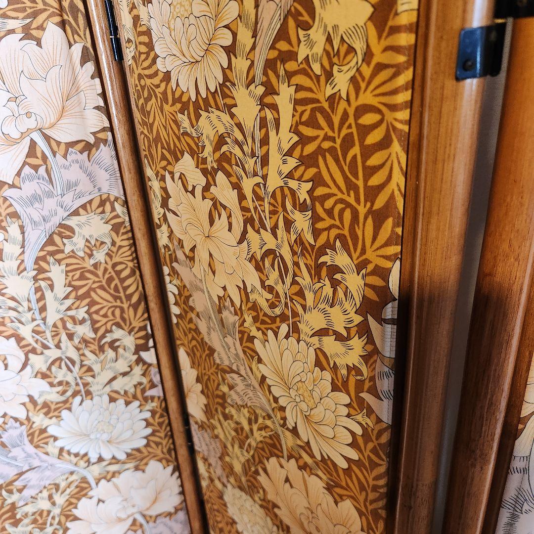 ★美品★パーテーション　ラタン　目隠し　籐　4枚　アジアンテイスト