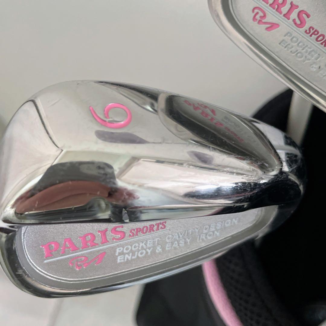 初心者向け　レディース　パリス　Paris　バッグ付ゴルフクラブセット　右利き用