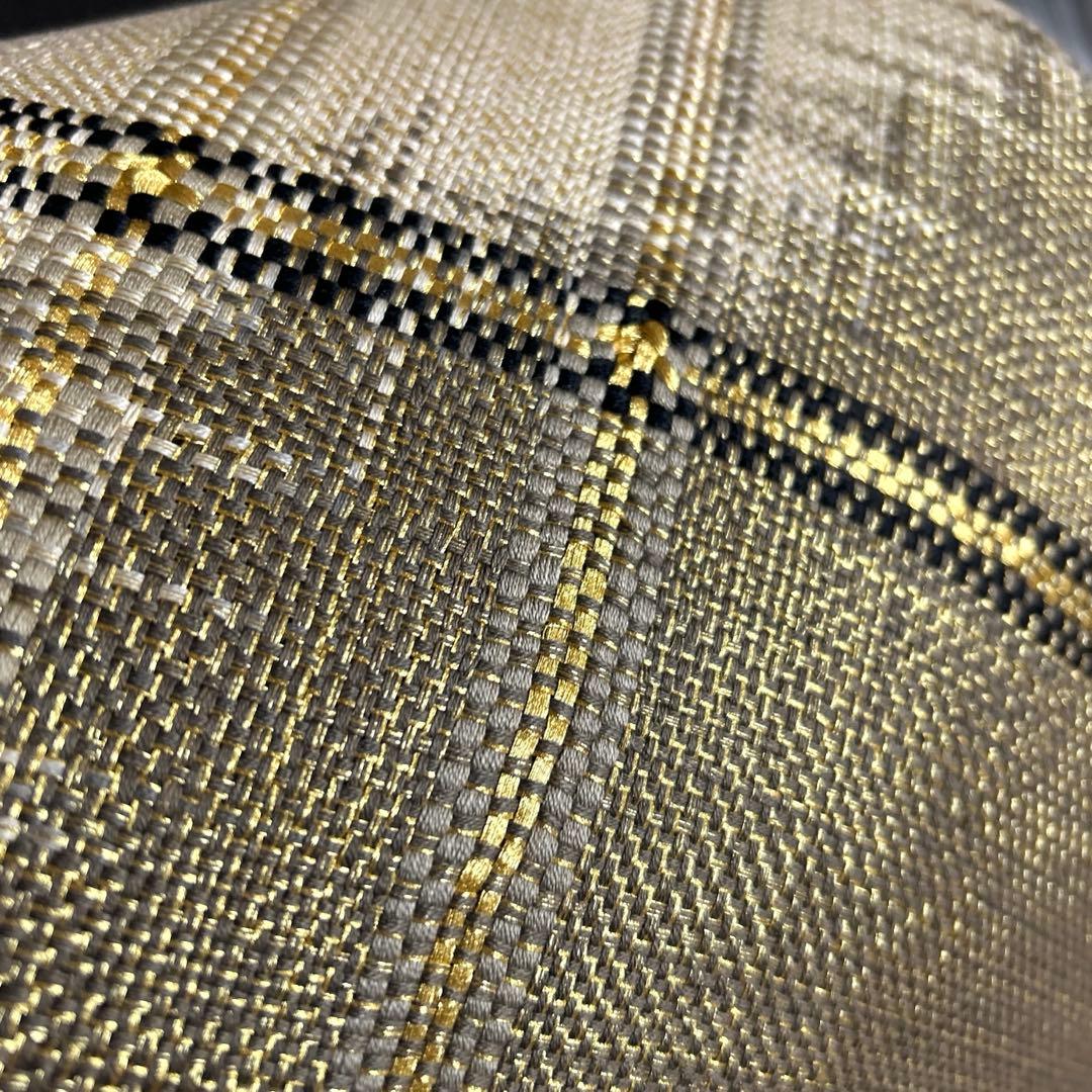 正絹　全通袋帯【ひなや工房】《ライン》