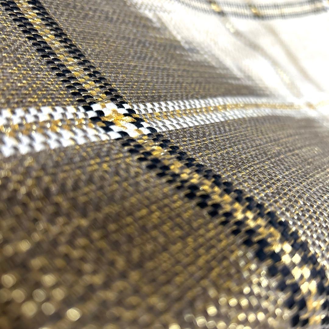 正絹　全通袋帯【ひなや工房】《ライン》