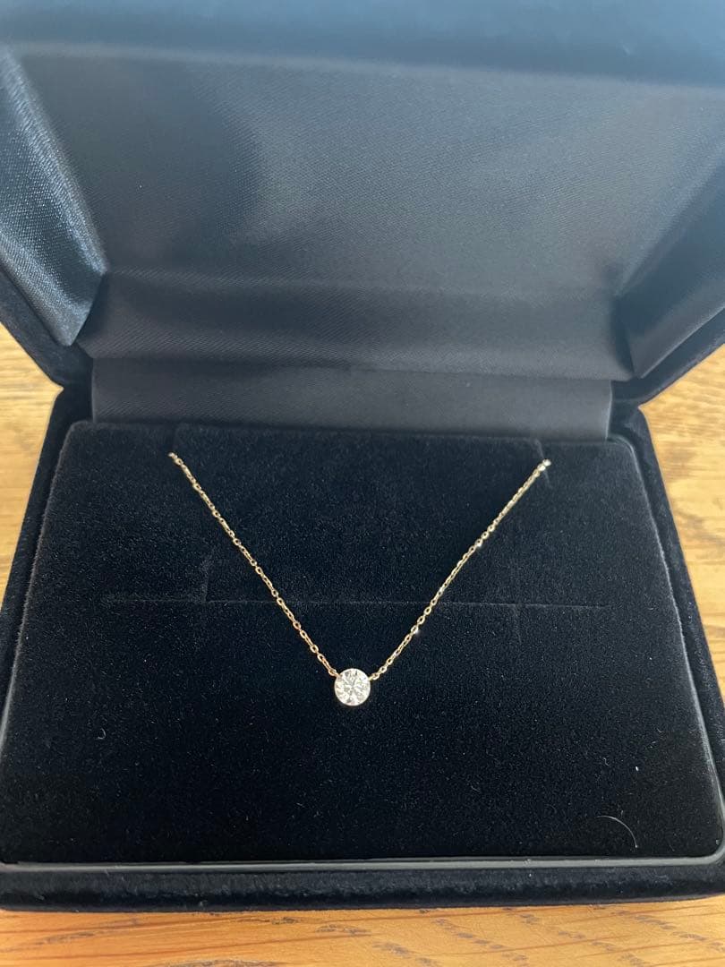 最終値下☆新品☆ageteネックレスK18ダイヤモンドネックレス0.3ct