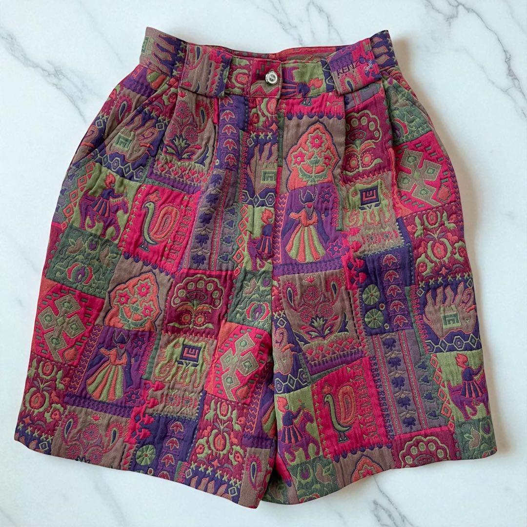 KENZO ケンゾー ヴィンテージ ショートパンツ 総柄 ジャガード