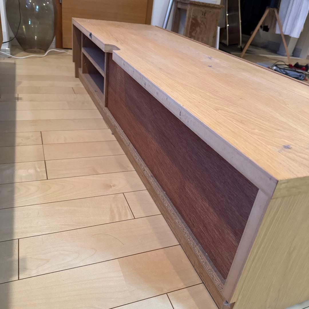 ナチュラルウッド テレビ台 大きめ 引き出し付き